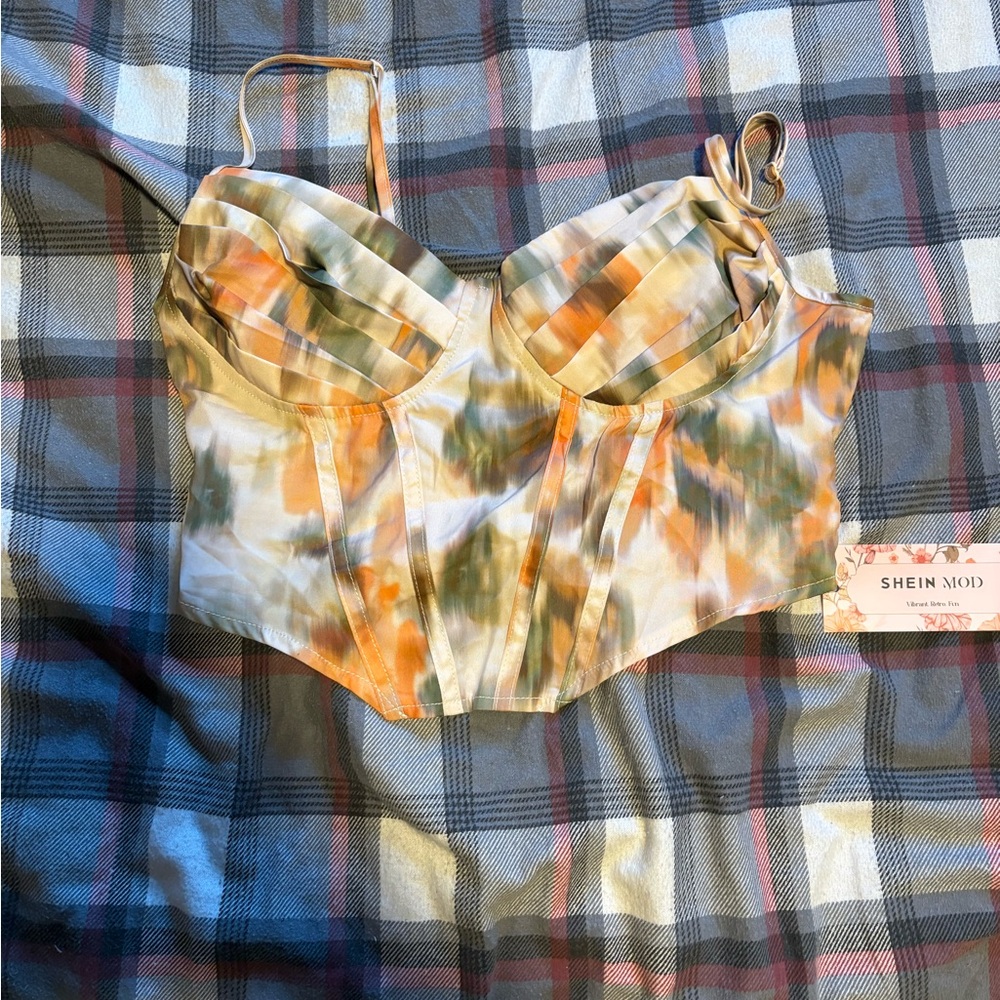 Tie-Dye Corset Top